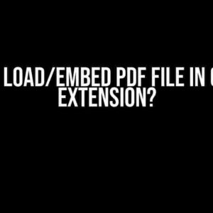 How to Load/Embed PDF File in Chrome Extension?