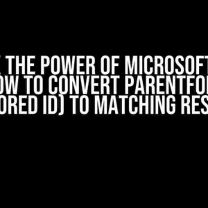 Unlock the Power of Microsoft Graph API: How to Convert ParentFolderID (Stored ID) to Matching REST ID