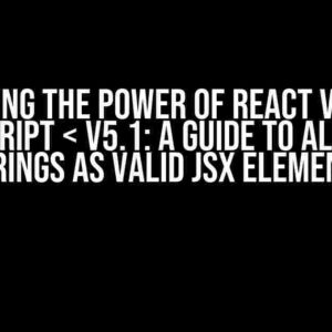 Unlocking the Power of React v18 with TypeScript < v5.1: A Guide to Allowing Strings as Valid JSX Elements